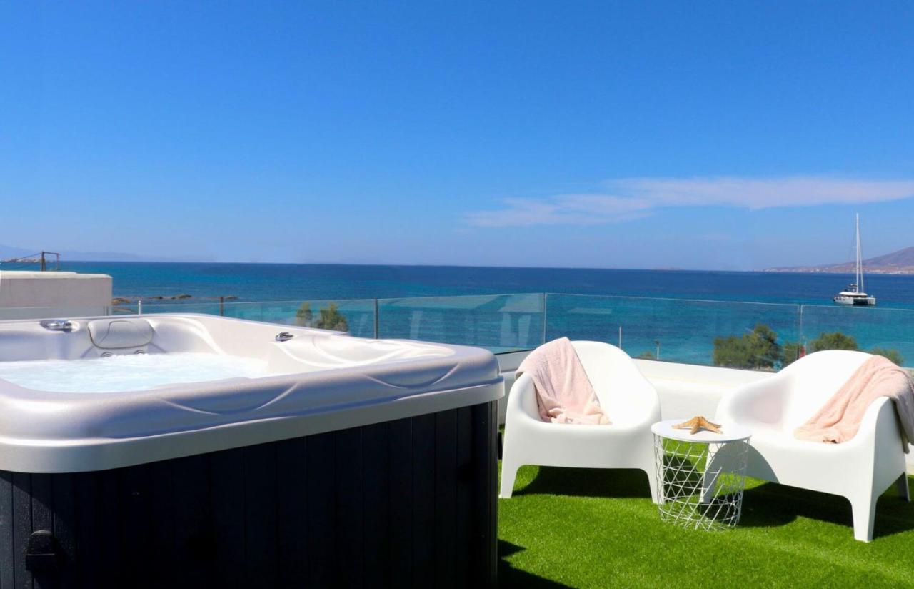 Beach Apartment Thalia With Hot Tub And Sea View Agios Prokopios  Esterno foto